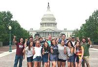 PLC students in front of the Capitol in Washington, D.C.
