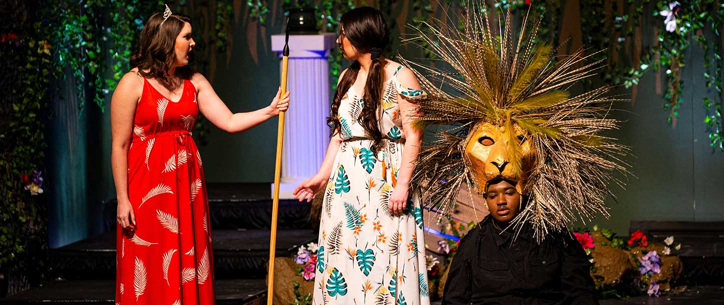 students performing opera