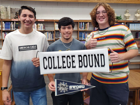 Gear Up Students with College Bound Banner