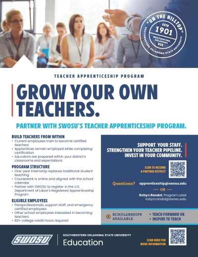 Education Apprenticeship flyer.